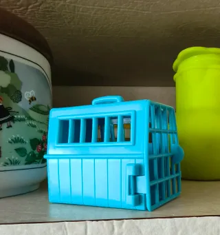 Cagnolino Cucciolo Vintage con Trasportino