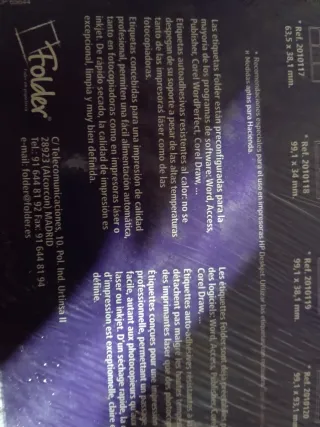 Cartelle Etichette per Stampanti A4 100 Fogli