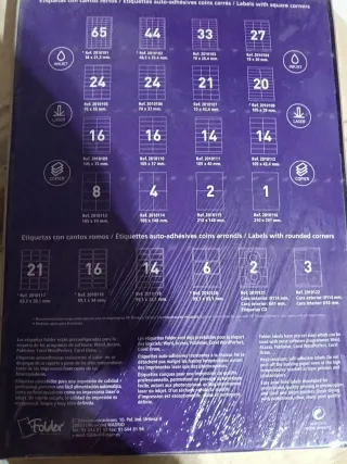 Cartelle Etichette per Stampanti A4 100 Fogli