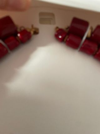 Collar Zara Coral Rojo y Dorado