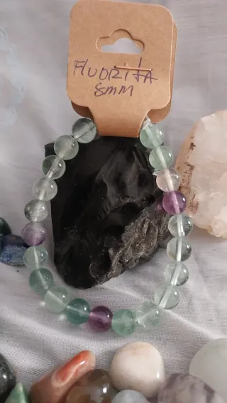 Pulsera Fluorita 8mm Piedra Natural