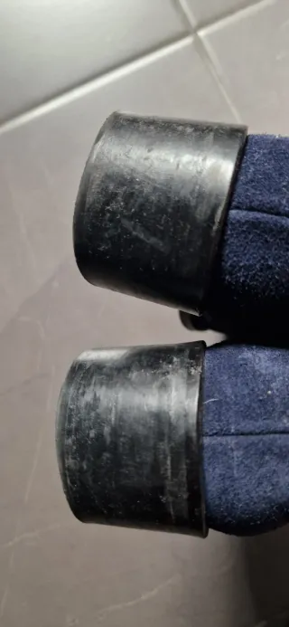 Botines piel mujer azul