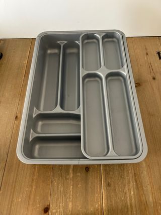 Organizador cubertería 2 piezas color plata