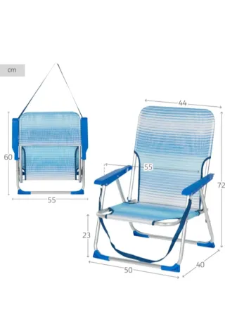 Pack 2 Sillas Playa Plegables AKTIVE