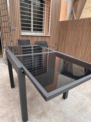 Mesa de jardín extensible