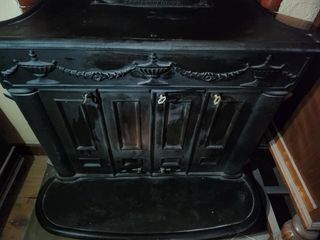 Chimenea Hierro Fundido Negra