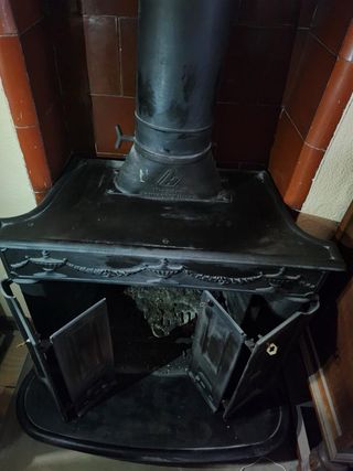 Chimenea Hierro Fundido Negra