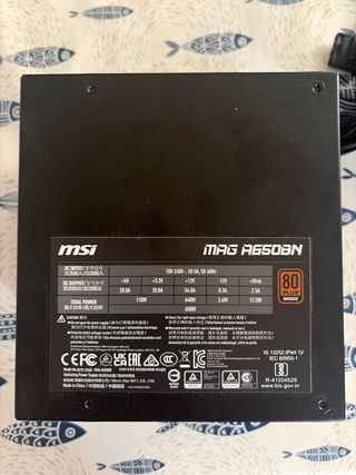 Fuente de alimentación MSI MAG A650BN 650W