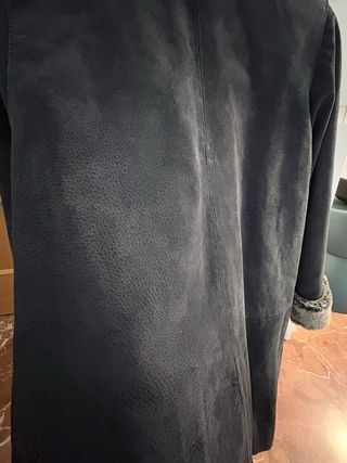 Abrigo vintage ante 70s boho con pelo sintético