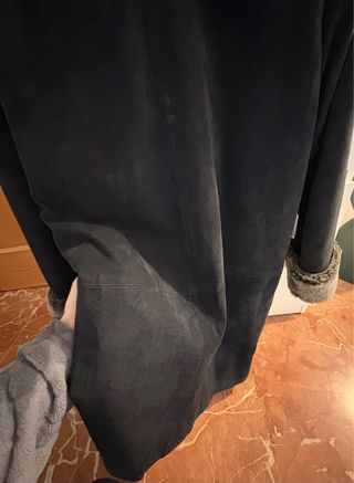 Abrigo vintage ante 70s boho con pelo sintético