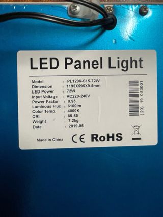 Panel LED 120x60cm