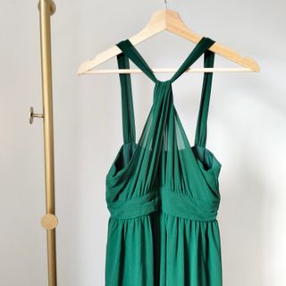 Vestido Largo Fiesta Verde Esmeralda Talla M Nuevo