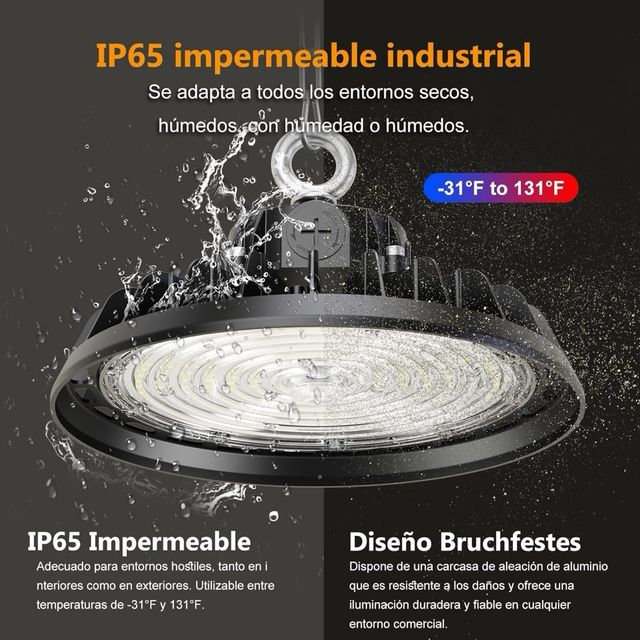 Foco LED Industrial Colgante 150W 25500LM NUEVA