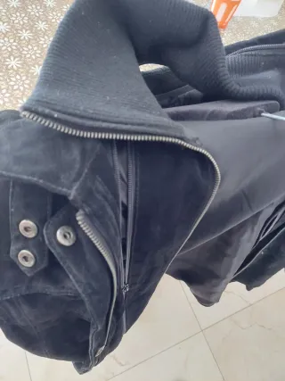 Giacca scamosciata nera