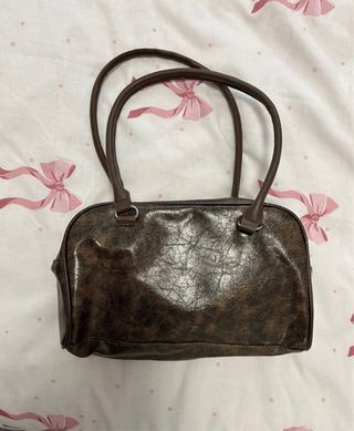 Bolso marrón Y2K estilo cargo