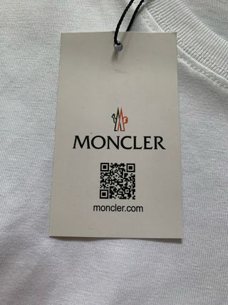 Moncler T-Shirt Bianca Logo – Taglia L – Nuova
