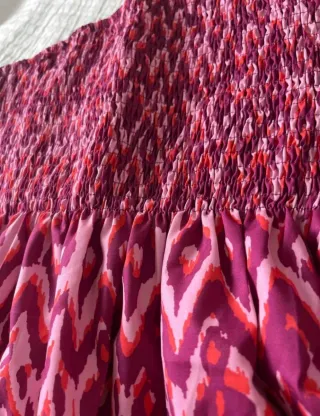 Top sin tirantes estampado