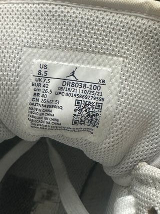 Nike Jordan 1 Mid 42 Bianco Grigio