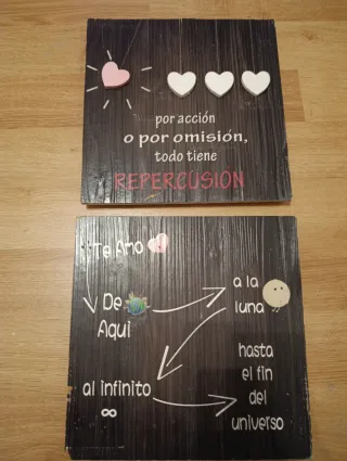 Cuadros decorativos de madera