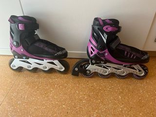 Patines niña Talla 34-36 Negro/Lila Corte Inglés