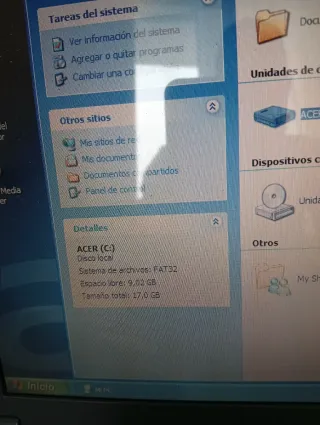 Portátil Acer AMD Windows XP