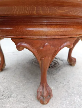 Mesa vintage madera y mármol