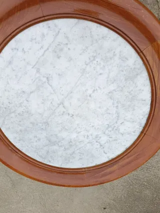 Mesa vintage madera y mármol