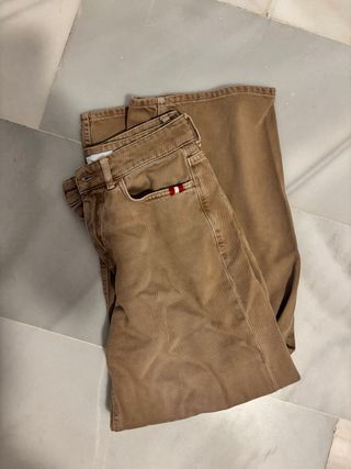 Pantalones anchos Amish marrones
