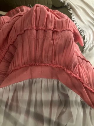 Traje Flamenco Talla 32 Burdeos Lunares Blancos