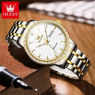 Reloj Olevs Automático Oro y Plata