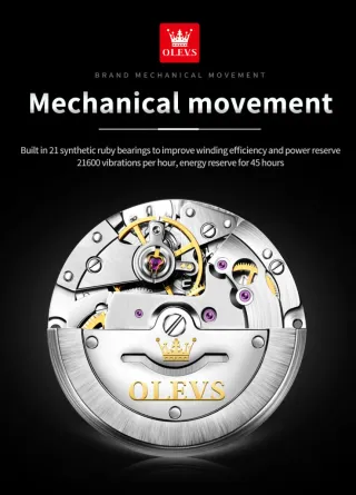 Reloj Olevs Automático Oro y Plata