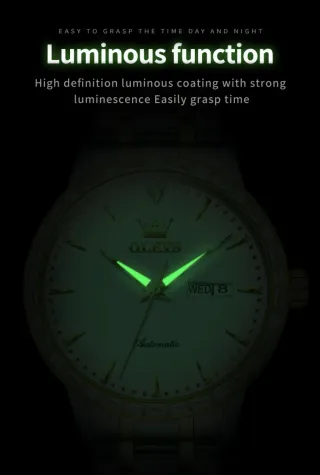 Reloj Olevs Automático Oro y Plata