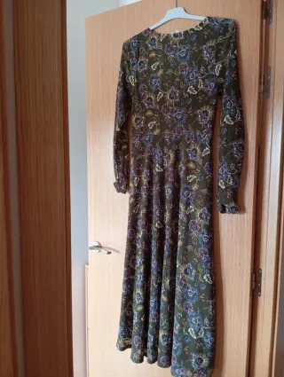 Vestido largo estampado floral