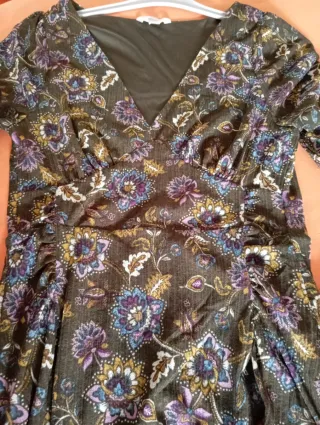 Vestido largo estampado floral