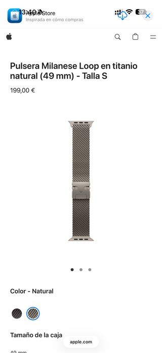 Correa Apple Watch Milanese Loop Plata