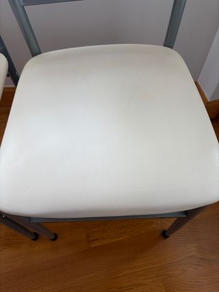 Conjunto 2 sillas aluminio y piel sintética