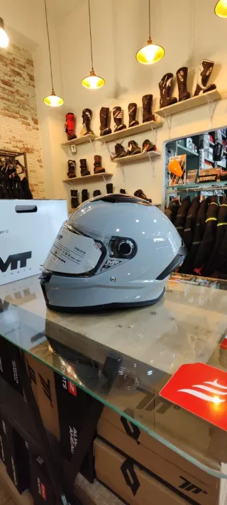 Casco MT Stinger 2 A12 Gris Brillo Talla XS y XL