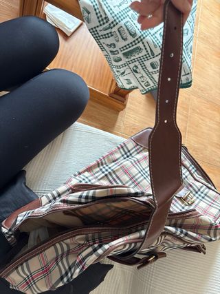 Bolsa de viaje de tela con estampado