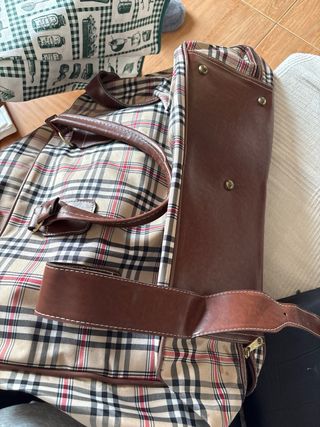 Bolsa de viaje de tela con estampado