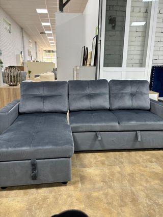 Sofá Cama Chaiselongue Reversible Gris Nuevo