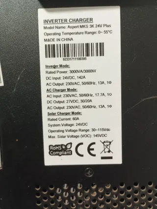 Batería Litio 24V Solar y inversor 3000  todo semi