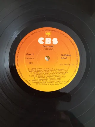 Vinilo Santana Shango 1982