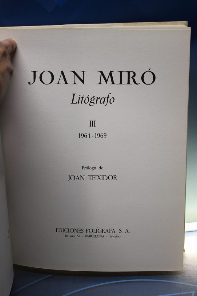 Libros de arte. Miró Litógrafo. Maeght Éditeur y Ediciones Polígrafa. Volúmenes I – V.