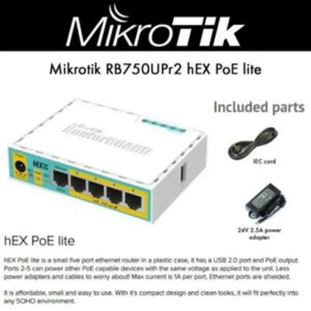 MikroTik hEX PoE lite RB750UPr2 Router