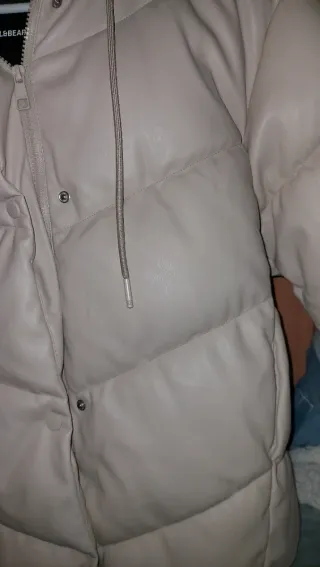 Cazadora efecto piel blanca Talla M 38 ers sin uso