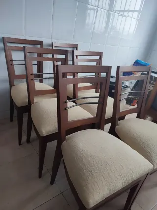 Juego de 6 sillas de comedor, marca altotera