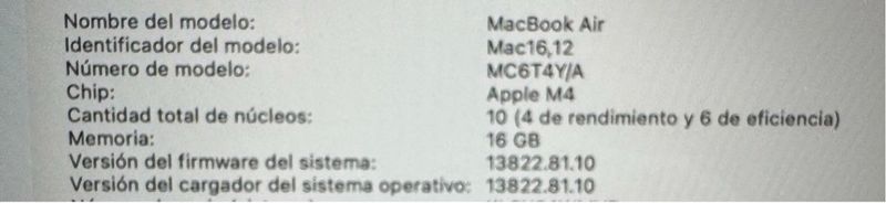MacBook Air 13 M4 2026 16GB 256GB SSD Plata afbeelding 6
