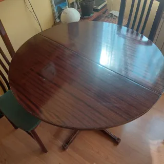 Mesa redonda extensible madera