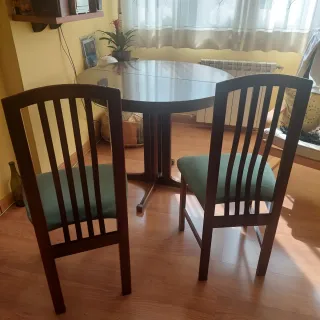 Mesa redonda extensible madera