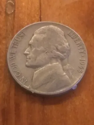 Moneda 5 Centavos Americanos 1953